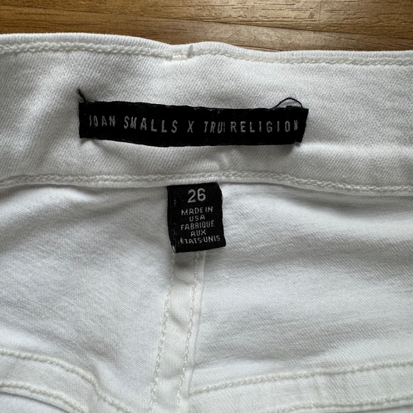 True Religion x Joan Smalls Mid-Rise Halle Jean in White Size 26 - Picture 6 of 7